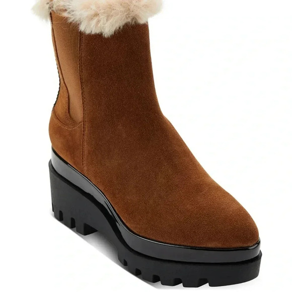 New DKNY Bax Wedge suede booties. SIZE 7